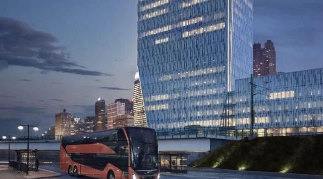 Electronic rearview mirror Volvo recently released a double-decker bus 9700DD